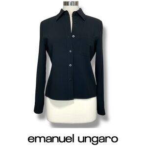 Y2K Emanuel Ungaro Liberté Wool Blend Button Down Shirt